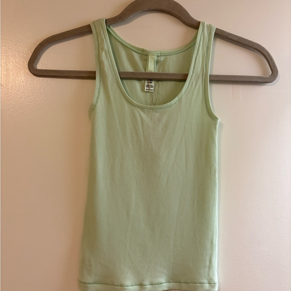 SKIMS Light Green Ribbed Tank Top